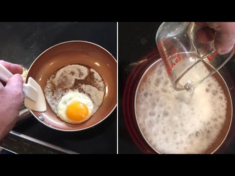 “myth busting” restoring NONSTICK pan with vinegar and baking soda