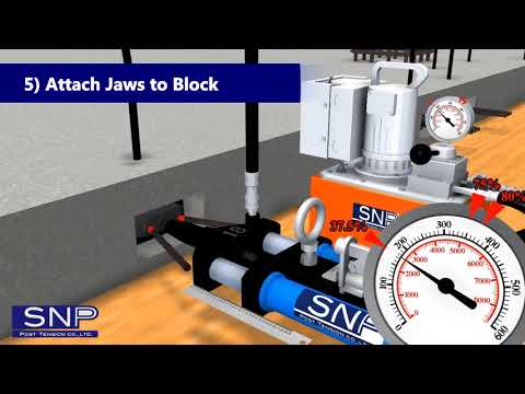 Stressing method of post-tensioned slab step by step