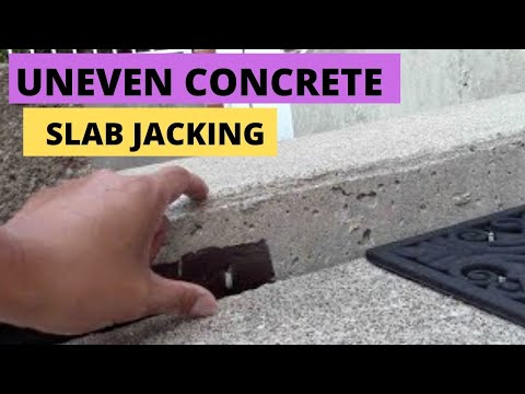 How To Raise Sunken Or Uneven Concrete. Slab Jacking.