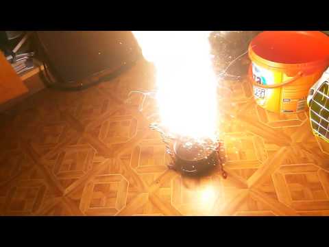 thermite reaction iniciated by magnesium dust and sparkler