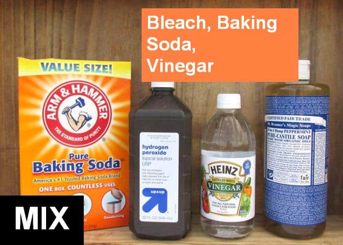 Mix Bleach Baking Soda Vinegar