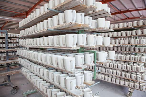 ceramics glass mugs cup stacked up