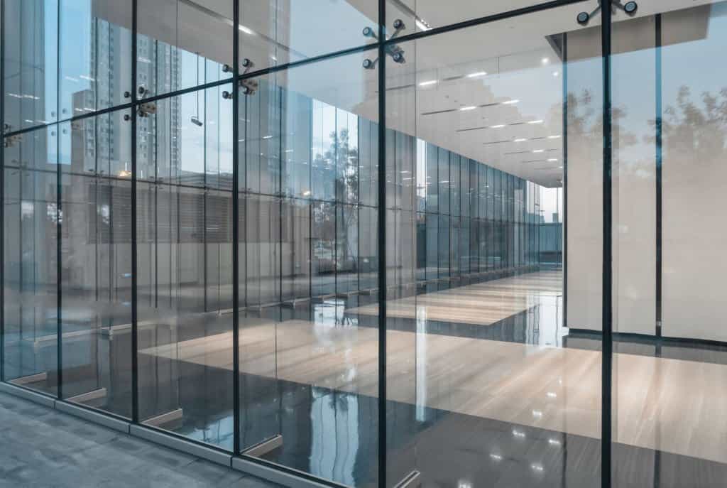 glass for exterior interior wall