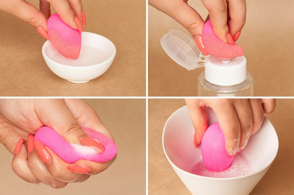 how to clean makeup sponges