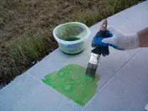 spray the surface