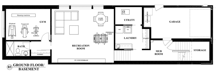 drawing for ground floor basement