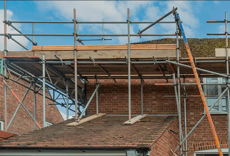 scaffolding for roofing works